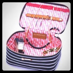Stella & Dot Striped Jewelry Makeup Case